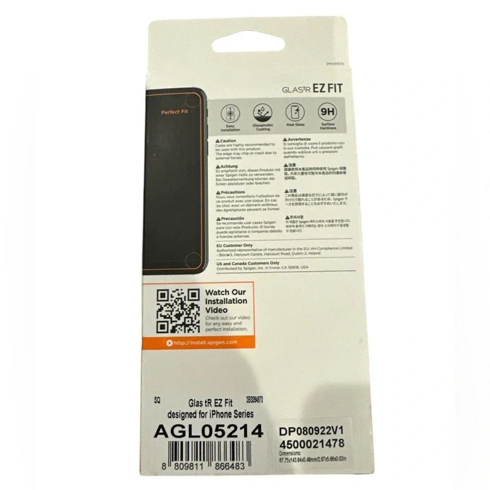 NIB Spigen Glass Screen Protector for iPhone 2 pack
